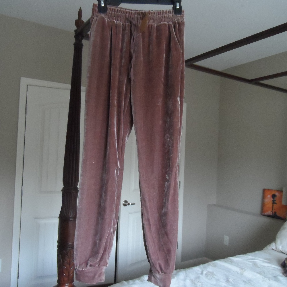 Mauve Velour Joggers